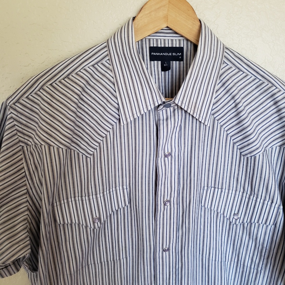 Panhandle Slim short sleeve button up. Men's Large